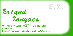 roland konyves business card